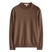 Men's Classic Crewneck Wool Blend Sweater – Premium Thick Knit For Winter (M-XXXL, Coffee/Black/Heather Grey/Cream)_viptrois.com
