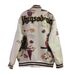 Men's Clothing European Station 2024 Autumn and Winter Fashion Brand Jacket Loose Owl Embroidery Stand Collar Heavy Baseball Jacket Women's Tops_viptrois.com