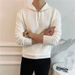 Men's Clothing Black Sweater Solid Color Autumn And Winter Long Sleeve Sweater Top Clothes Trendy Men's Clothing_viptrois.com
