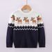 Boys & Girls Christmas Knit Sweater Long Sleeve Pullover Kids Winter Warm Top With Cartoon Print (100-160cm)_viptrois.com
