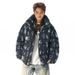 Tie-dye Padded Clothes Men's And Women's Lapel Padded Jackets, Loose Stand-up Collar Couples Padded Clothes_viptrois.com