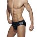 UXH Men's Simple Bikini Swim Trunks Fashion Black And White Two-tone Triangle Racing Shorts_viptrois.com