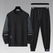 "Men's Jogger Set – Thickened Fleece-Lined Sweatsuit For Gym & Running (White/Grey/Khaki/Black) – Stretch Polyester Athletic Outfit M-5XL"_viptrois.com