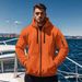 Hot Sale Men's Solid Color Zipper Sweater Sports Leisure European Size Hoodie Cardigan Jacket_viptrois.com