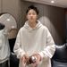 Loose Couple Jacket, American Sports Hoodie, Men's Button Up Stiff Hooded Sweatshirt_viptrois.com