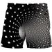 Men's Vortex Black Casual 3d Digital Printing Three-Dimensional Geometric Pattern Beach Pants Men's Shorts _viptrois.com