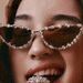 Small luxury cat eye diamond sunglasses for women ins high end catwalk party silver metal frame butterfly sunglasses_viptrois.com