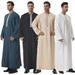 Men's Clothing Robe Long Sleeved Lace Long Gown Nationality Clothing_viptrois.com