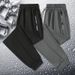 Men's Clothing Ice Silk Trousers Men's Large Size Straight Leg Cuffs Casual Summer Thin Nylon Trousers_viptrois.com