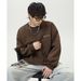 Men's Letter Print Hoodie Fall Vintage Loose Fit Pullover Sweatshirt Casual Streetwear Cotton Blend_viptrois.com