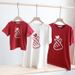 2025 New Parent Child Outfit Wholesale Spot Family Outfit Red Universal Cartoon Anime Summer School Sportswear_viptrois.com
