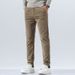 Men's Brushed Corduroy Pants – Slim Straight Casual Trousers For Business & Leisure (28-38, Black/Light Gray/Khaki/Beige, Wrinkle-Resistant)_viptrois.com