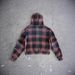 Men's Casual Plaid Zip up Hooded Sweatshirt Fashion Trendy 2541 Retro Style European And American Style Cross Border Wholesale_viptrois.com
