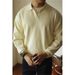 Men’s Vintage V-Neck Knit Sweater – Oversized Pullover With Lapel Collar (M-4XL) – Warm & Stylish (Black/Grey/Beige)_viptrois.com