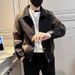 2023 New Autumn Fashion Brand Pi Shuai Men's Jacket Splicing Contrast Color Trend Versatile Slim Fit Coat_viptrois.com
