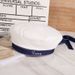 Navy Style Beret Women White Uniform Ribbon Sailor Shooting Stage Performance Crew Hat_viptrois.com