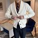 Pure 2023 Autumn Winter V-Neck Cardigan British Retro Slim Fit Mature Business Knitwear Trendy Sweater Jacket Men_viptrois.com