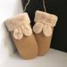 Women's Winter Suede Velvet Hanging Neck Korean Version Cute Student Riding Fleece Lined Thickened Windproof Warm_viptrois.com