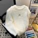 Retro Shoulder Pad Round Neck Sweater For Men, Loose And Casual, Furry And Lazy Style, Pullover Knit Top_viptrois.com