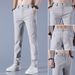 Men's Clothing Shirts And Clothing Ice Silk Pants Men's Summer New Business Fashion Version Large Size Thin Elastic Casual Trousers_viptrois.com