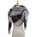 Unisex Shawl bib large plaid triangle scarf_viptrois.com