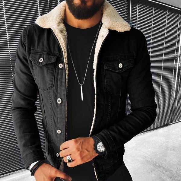 Pulse Pulse 2023 European And American Style Coat Lamb Wool Thickened Denim Men's Winter New Jacket_viptrois.com