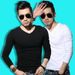 Men's Base Layer Shirt 2024 Casual Long Sleeve T-Shirt V-Neck Gray Slim Fit Inner Wear Trendy Spring Autumn Style_viptrois.com