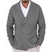 Men's Clothing Men's New Knitted Sweater Cardigan Long Sleeve Lapel Pocket Sweater Men's Casual Winter Sweater_viptrois.com