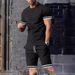 Men's Clothing Summer Men's Short Sleeved T Shirt Round Neck Suit Sports Men's Casual Shorts Two Piece Suit Men_viptrois.com