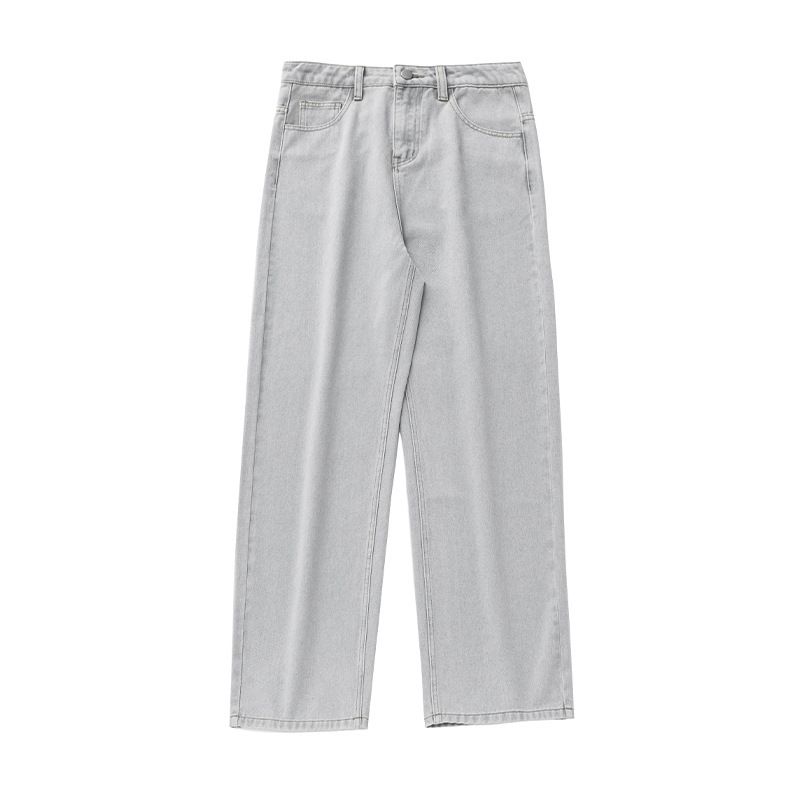Men's Clothing Distressed Washed Wide Leg Jeans For Men, Spring And Summer, Loose Fitting Trousers, Basic Versatile Trendy Retro Casual Pants_viptrois.com
