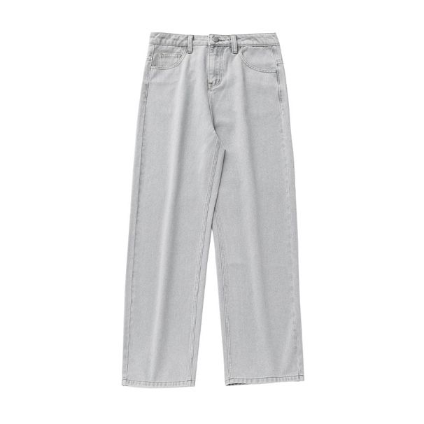 Men's Clothing Distressed Washed Wide Leg Jeans For Men, Spring And Summer, Loose Fitting Trousers, Basic Versatile Trendy Retro Casual Pants_viptrois.com