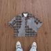 Men's Plaid Short Sleeved Shirt Casual Versatile Breathable Top with Contrasting Pocket Design Trendy New_viptrois.com