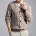 Autumn High-End Wool Cardigan 2025 New Style Middle-Aged Casual Solid Color Coat Sweater Men's Clothing_viptrois.com