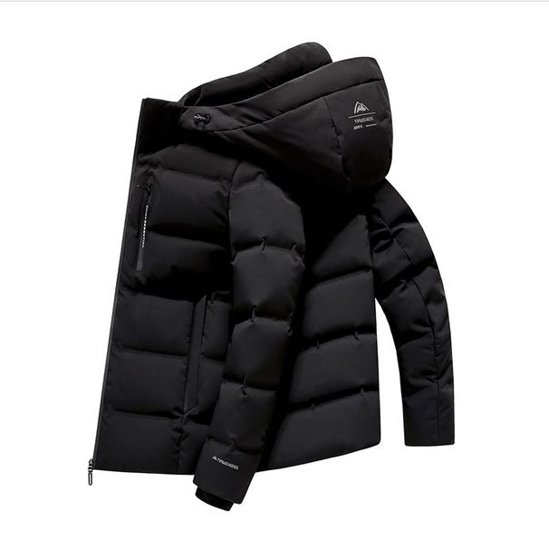 Nordmann Winter New Detachable Hood Men's Medium Thick Jacket 90% Duck Down Quality Casual_viptrois.com