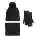 Women's Scarves Hat scarf gloves three piece set winter plus velvet outdoor warm wool ball knitted hat three piece set_viptrois.com