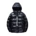 Men's Clothing Boys' Puffer Jacket - Winter Metallic Hooded Coat (Black/Navy/Silver, 130-180cm) Hot-selling_viptrois.com