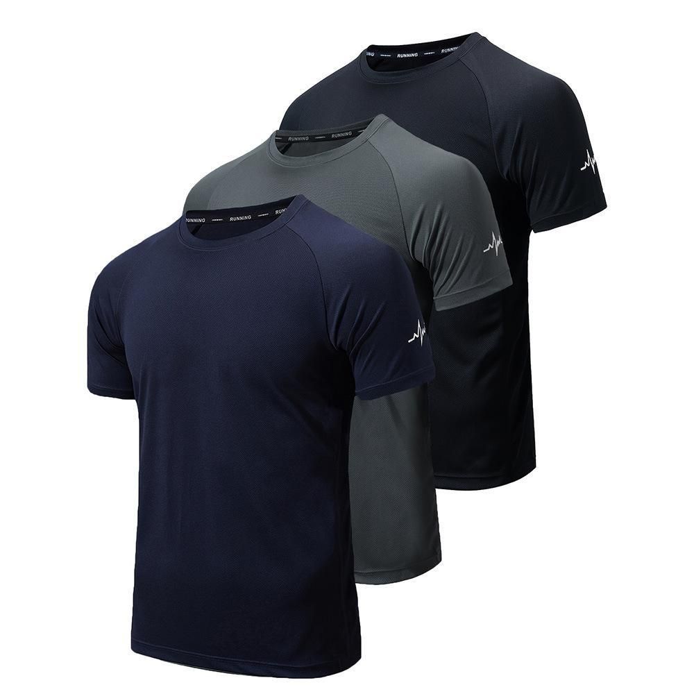 Men's Quick-Dry Performance T-Shirts 3-Pack - Moisture-Wicking Gym & Running Shirts With Breathable Fabric_viptrois.com