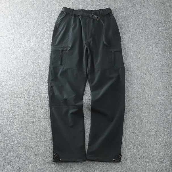 Outdoor Mountaineering Summer Thin Multi Pocket Quick Drying Pants Men's Loose Straight Sports Casual Pants Assault Pants_viptrois.com
