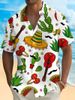 Men's Clothing Tropical Print Short Sleeve Shirt - Breathable Hawaiian Style Shirt With Relaxed Fit & Digital Art_viptrois.com