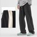 Men's Clothing Men's Casual Pants Men's Autumn Vertical Cotton Velvet Trousers Trendy Brand Ins Loose All Match Straight Wide Leg Sports Pants_viptrois.com