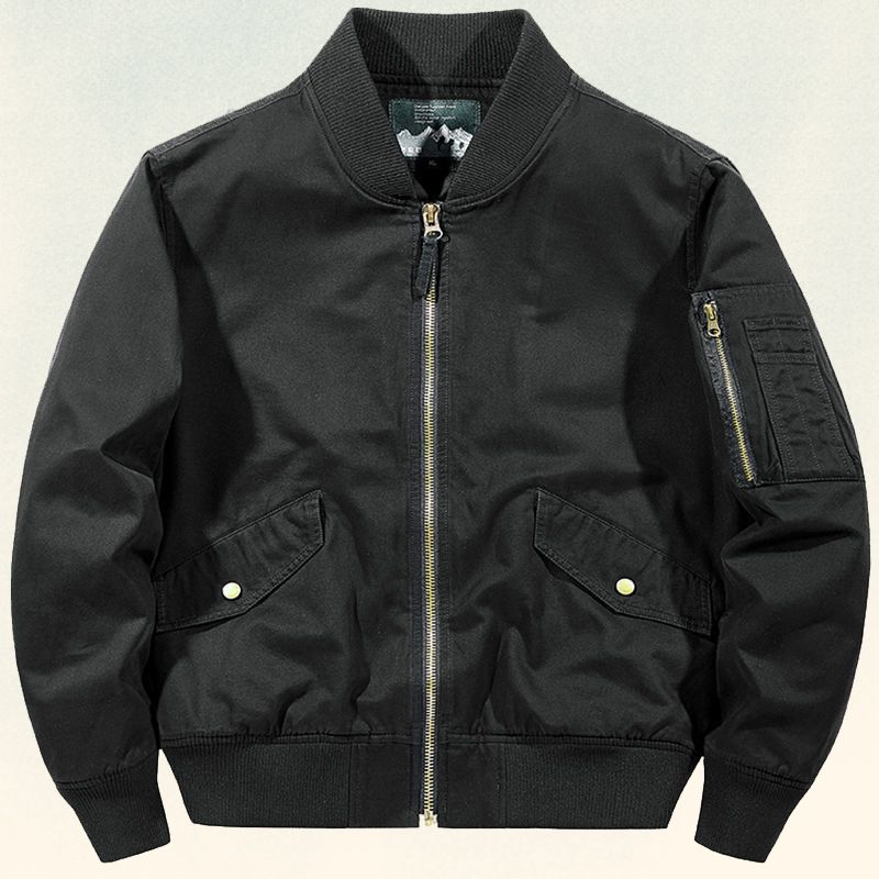 Men's Clothing Printed LOGO Spring And Autumn Men's Cotton Jacket MA1 Flight Suit Outdoor Workwear Stand Collar Retro Baseball Collar Jacket Men_viptrois.com