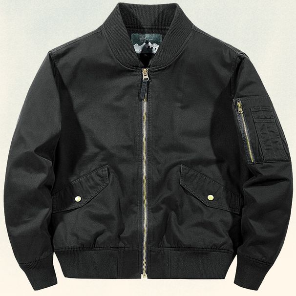 Men's Clothing Printed LOGO Spring And Autumn Men's Cotton Jacket MA1 Flight Suit Outdoor Workwear Stand Collar Retro Baseball Collar Jacket Men_viptrois.com