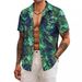 designer shirt men utton up print bowling shirt hawaii floral casual shirts men slim fit short sve dr hawaiian_viptrois.com