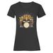 Cat Drumming Music Womens 100% Cotton T-shirt Mens Tees Top Drumset Feline Animal Tee_viptrois.com