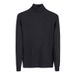 Men's High Neck Knitted Sweater With Jacquard Stripes, Youth Warm Base Sweater_viptrois.com