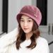 Autumn Winter New Women's Pumpkin Fleece Lined Thickened Granny Knitted Stylish Fashion Short Brim Beret Hat_viptrois.com