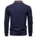 Men's Clothing Autumn Men's Long Sleeve T-Shirt Lapel Solid Color Versatile Men's Shirt Long Sleeve For Formal & Casual_viptrois.com