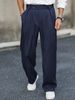 "Men's Wrinkle-Resistant Drape Relaxed Fit Dress Pants - Straight Leg Casual Trousers For Business & Leisure"_viptrois.com