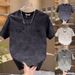 New Men's Short Sleeve T-Shirt Trendy Loose Fit Crew Neck Letter Print Summer Casual Versatile Top_viptrois.com