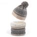Unisex Scarf Fashion windproof scarf hat gloves knitted hat collar warm suit snowflake fur hat_viptrois.com